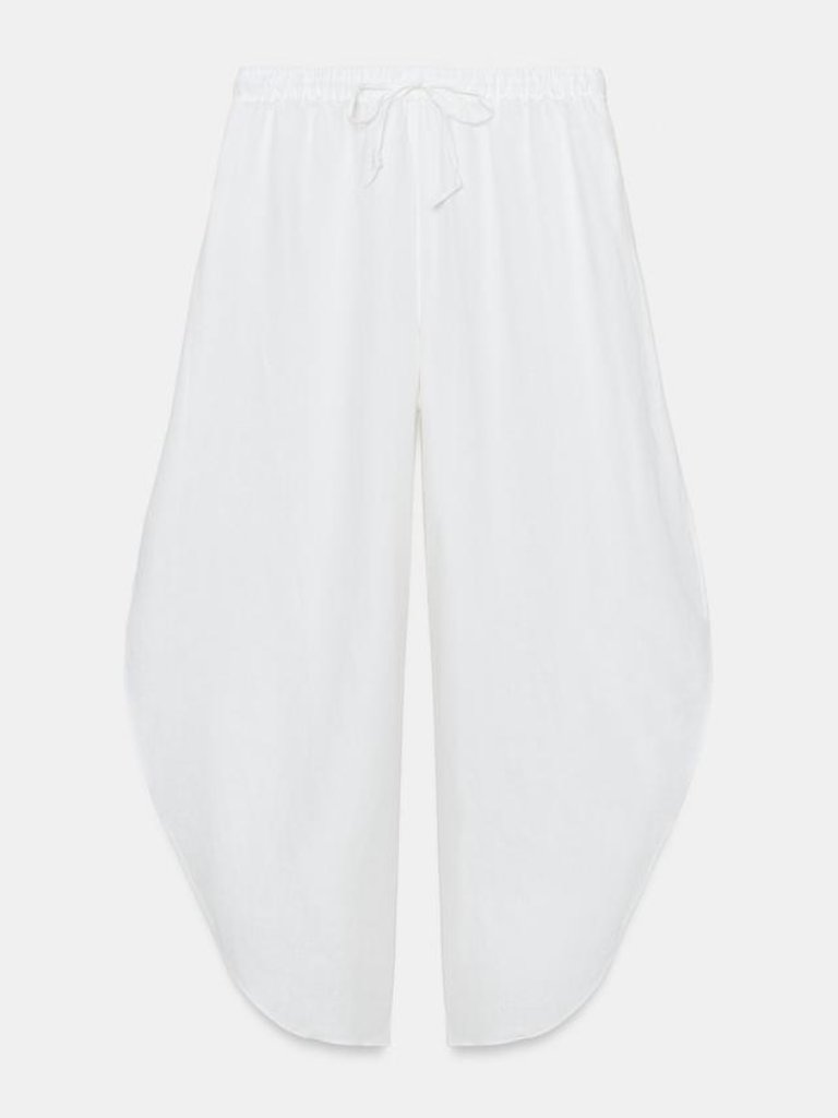 Zara Zw Collection 100% Linen Pants With Vents